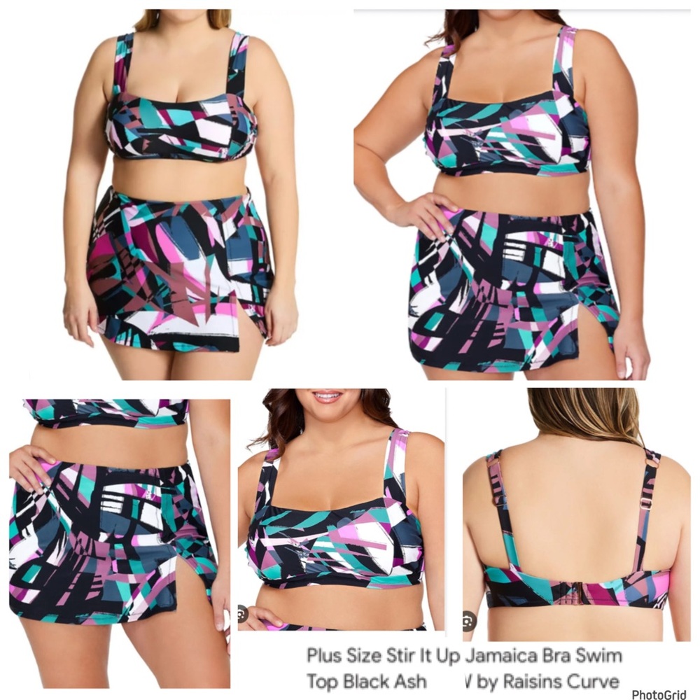 Raisins curve 20W/22W plus size Jamaican Tankini swimsuit two piece NWT